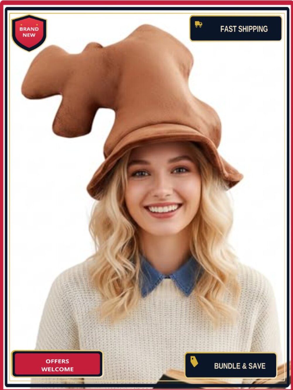 3D Slouchy Top Hat Polyester One Size Cosplay Costume Accessory
